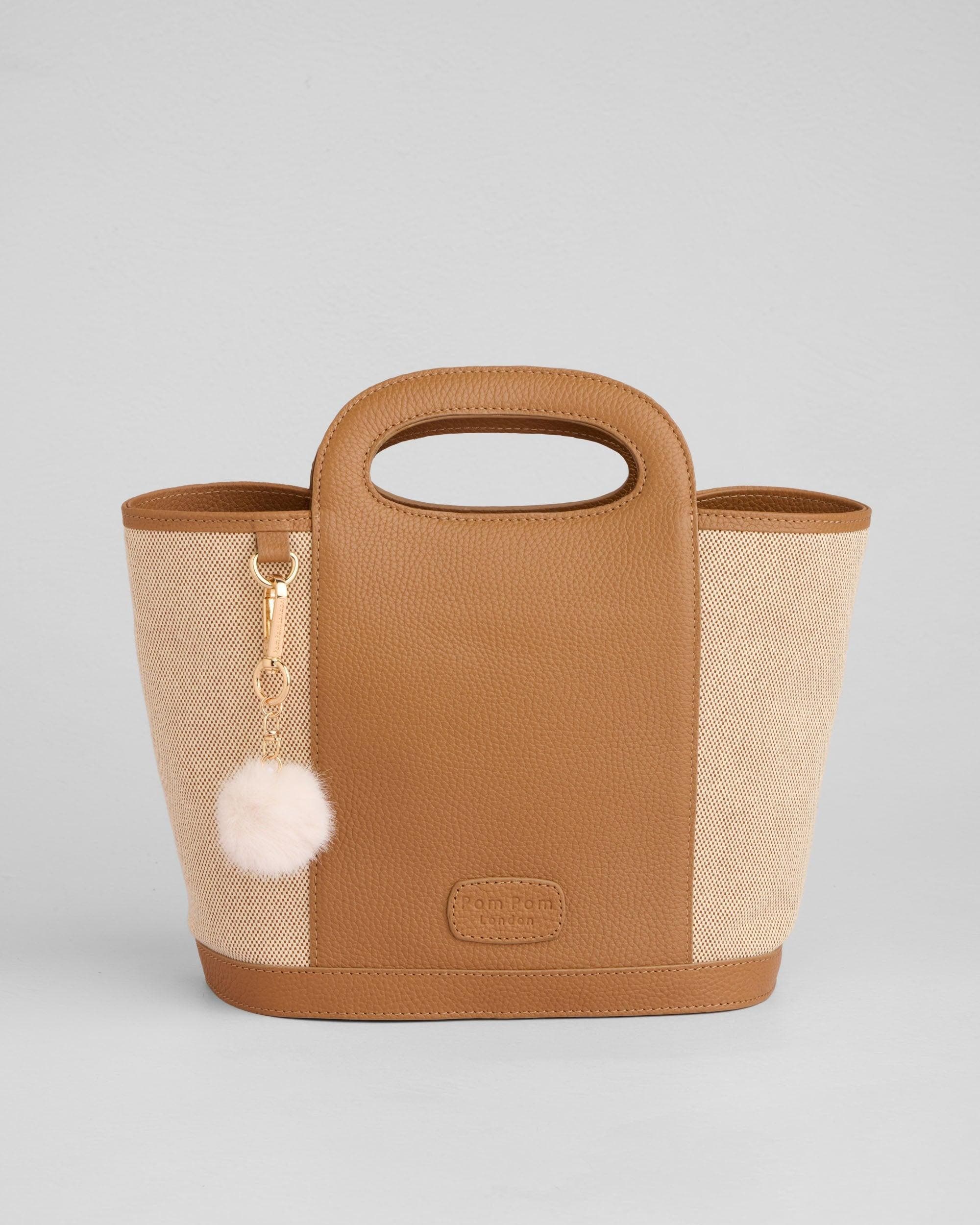 Berwick Canvas & Leather Bag, Main, color, Maple