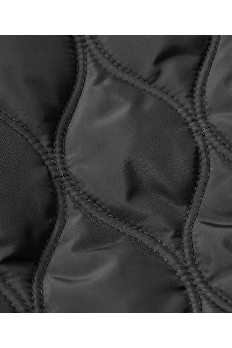 Long Sleeve Padded High Neck Coat, Alternate, color, Black
