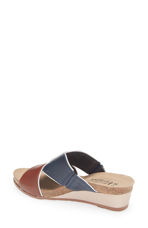 Naot Tiara Wedge Sandal In Soft Chestnut/soft Ink