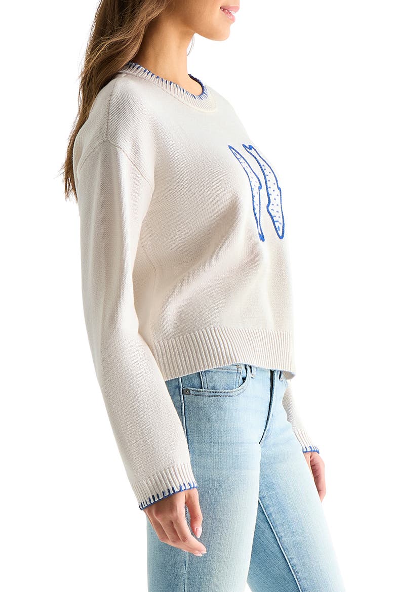 Embroidered Fish Sweater, Alternate, color, GARDENIA