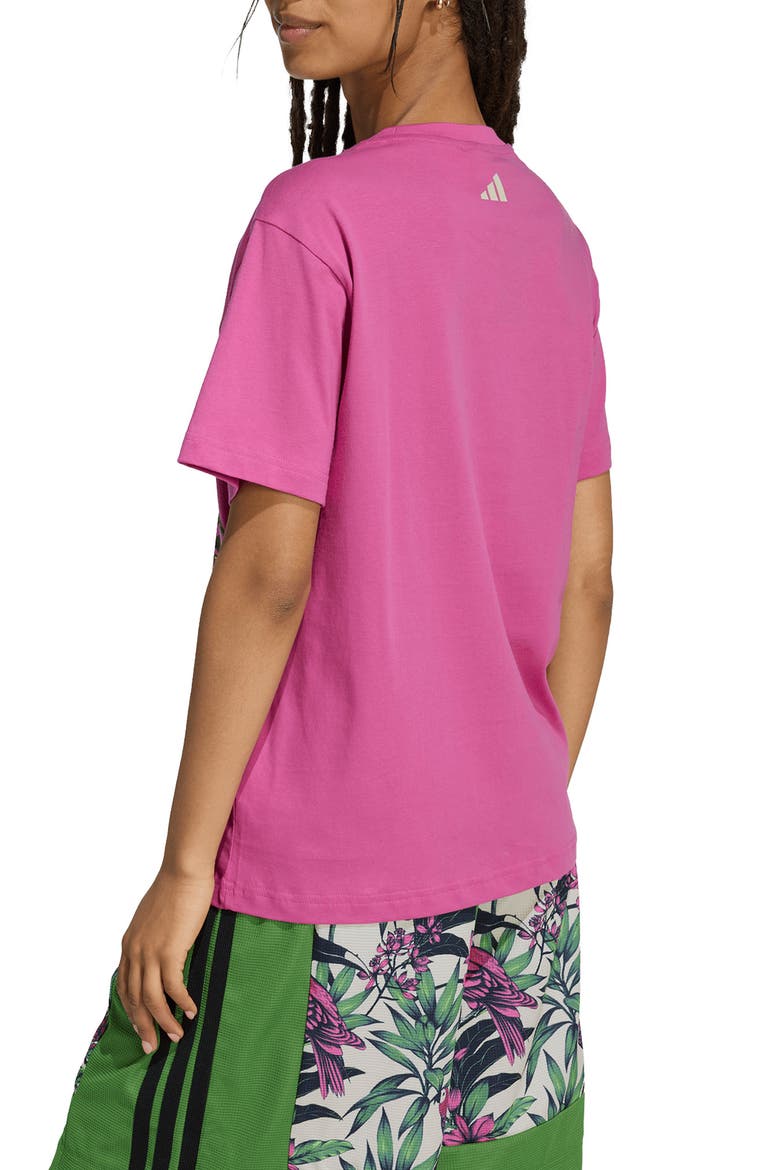 x Farm Rio Toucan Graphic T-Short, Alternate, color, FUCHSIA/ CRYSTAL LINEN