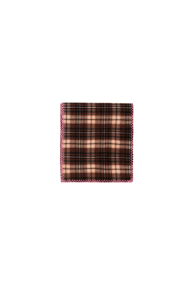 Check Hooded Scarf, Alternate, color, Brown