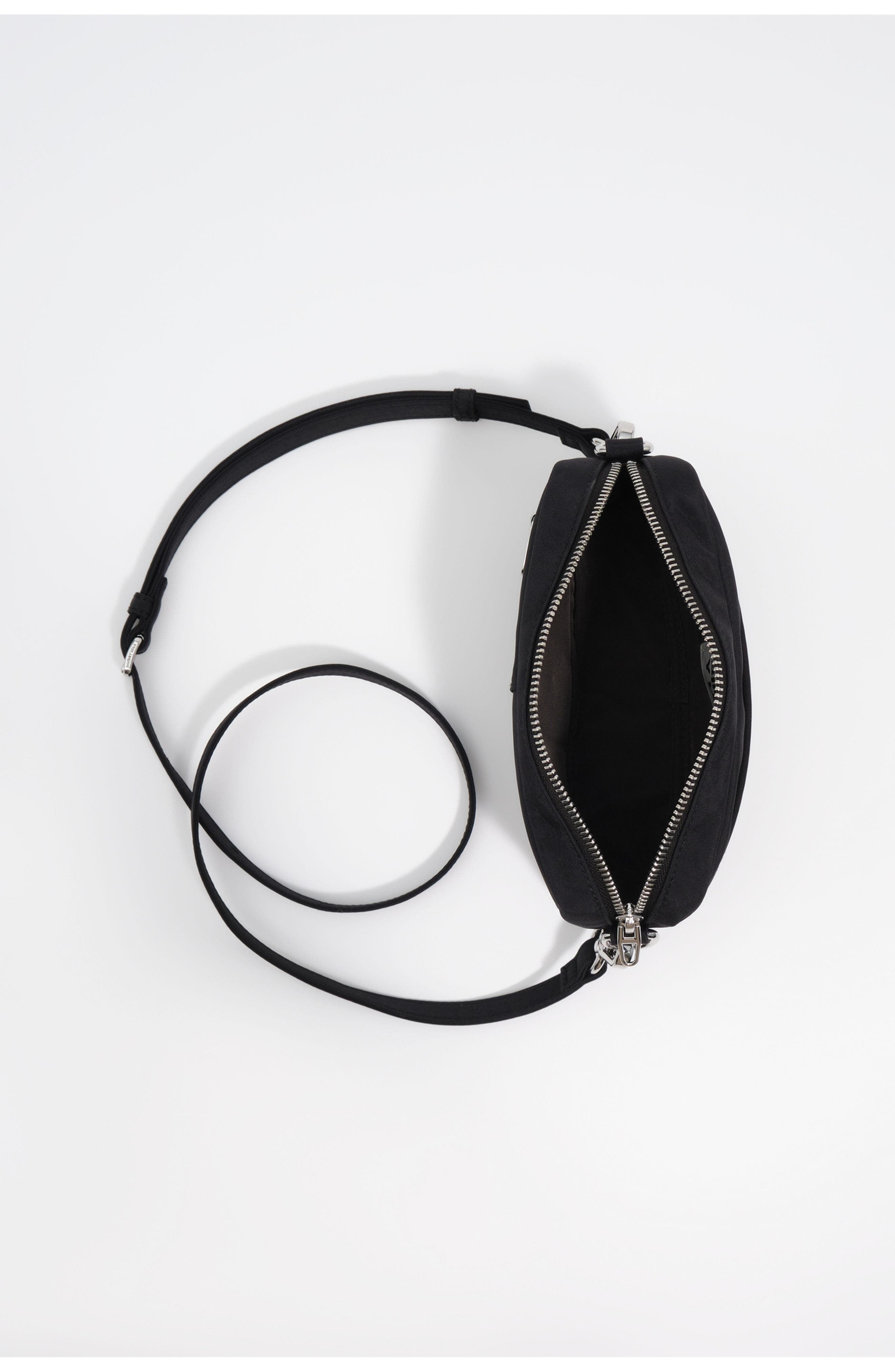 Small Nylon Crossbody Bag, Alternate, color, BLACK