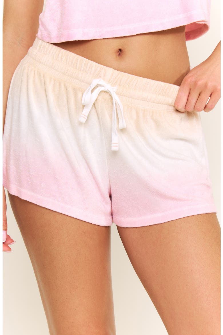 Take a Break Shortie Pajamas, Alternate, color, SUNSET DIP-DYE
