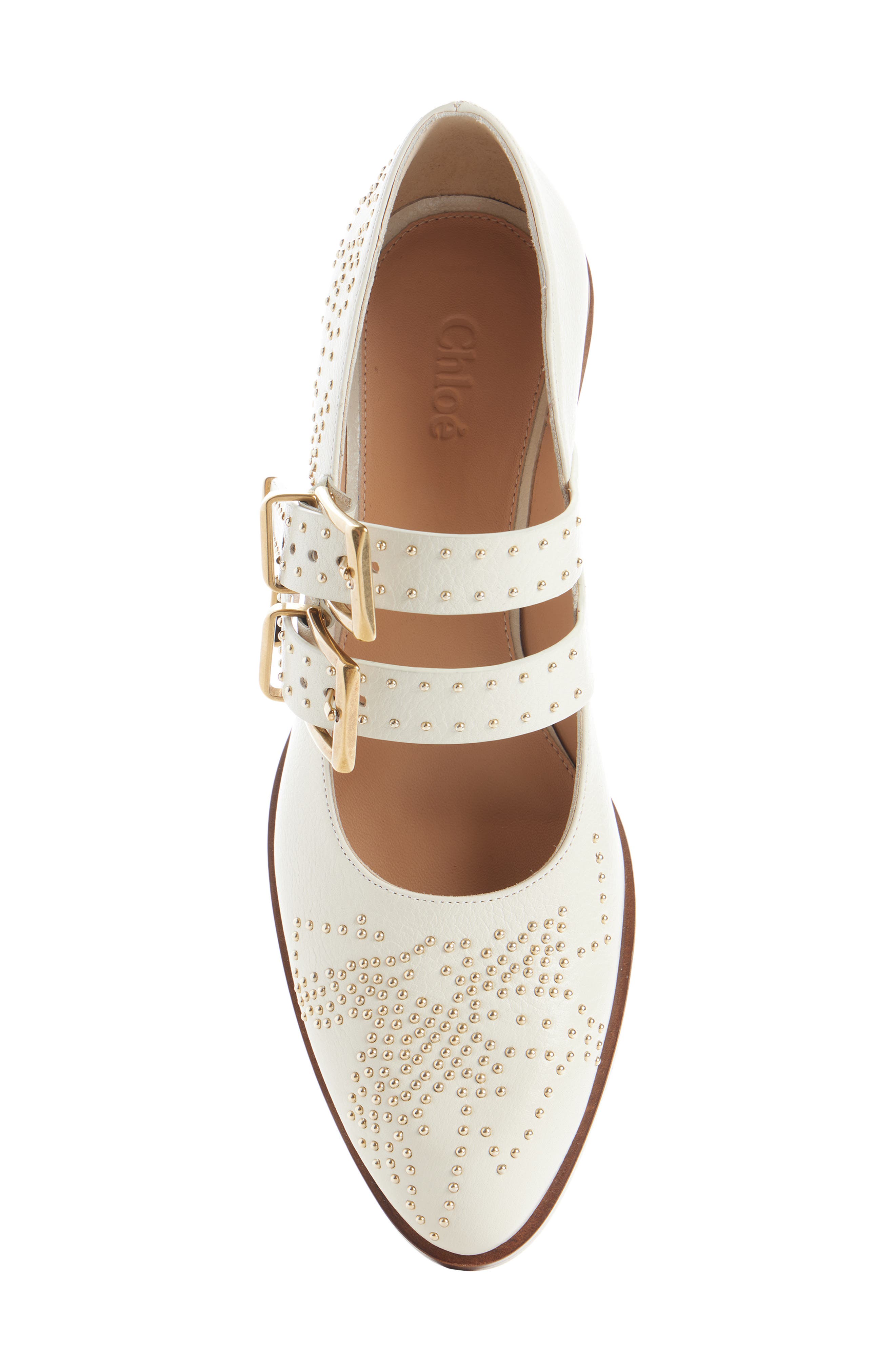 Chloé Susan Stud Mary Jane Pump, Alternate, color, Eggshell