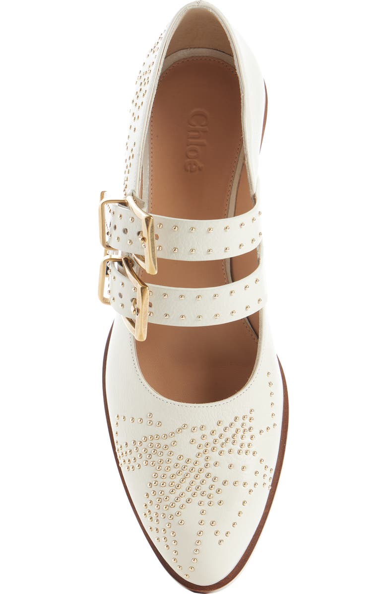 Chloé Susan Stud Mary Jane Pump, Alternate, color, Eggshell