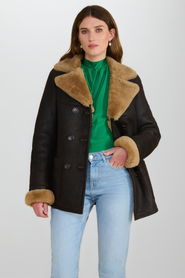 FURNIQ UK Chelsea Shearling Peacoat