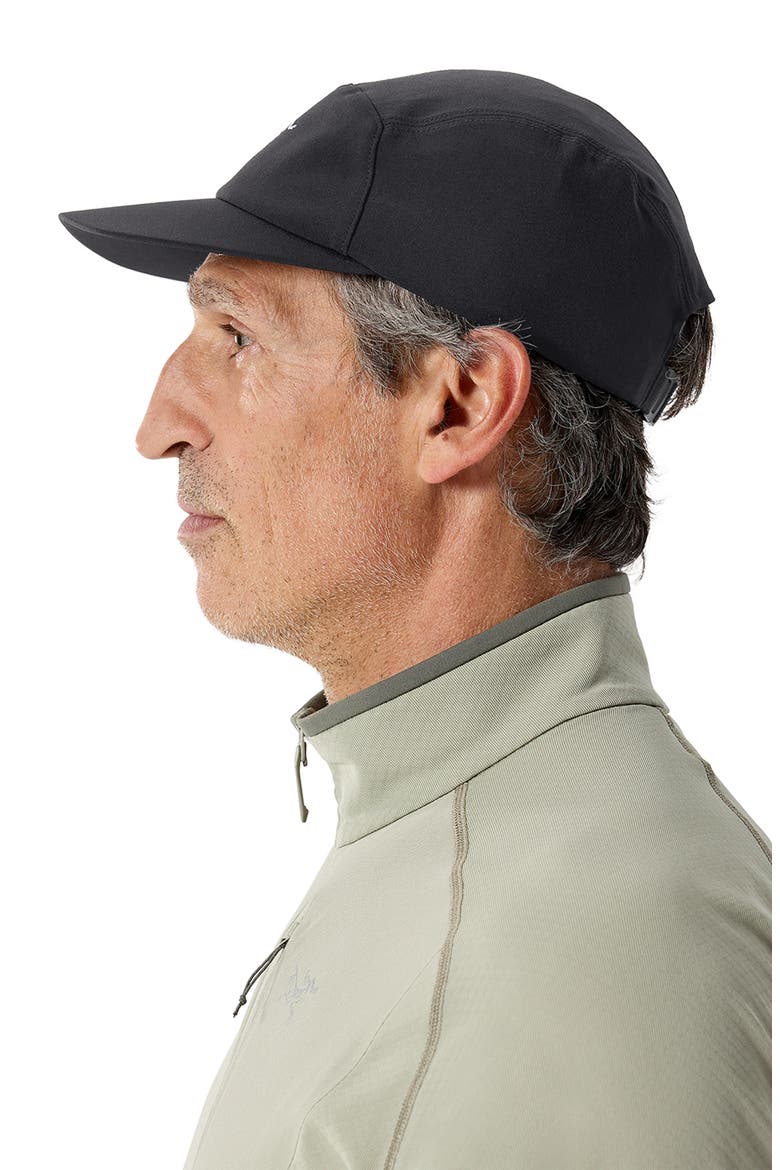 Gamma Embroidered Water Repellent Adjustable Cap, Alternate, color, BLACK/ ARCTIC SILK