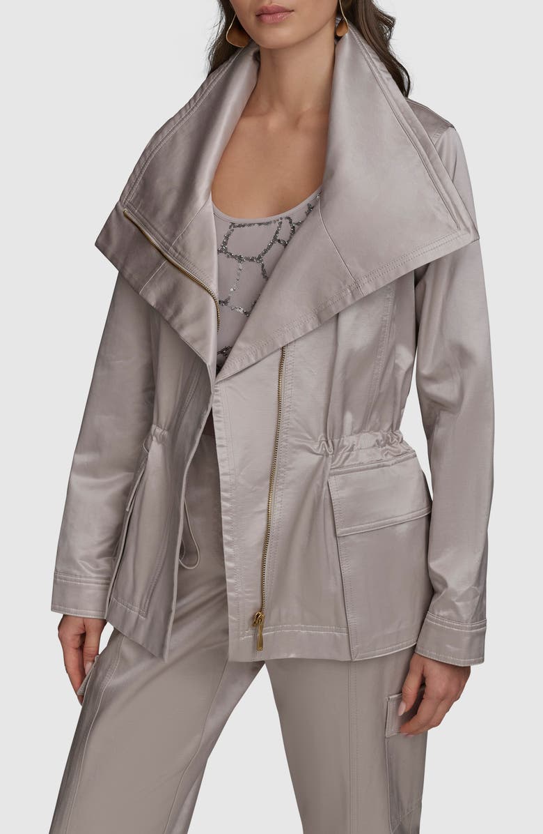 Donna Karan New York Polished Cotton Blend Jacket, Main, color, 