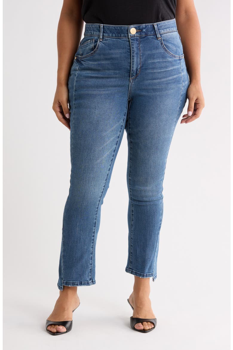 Barely Boot High Waist Step Hem Bootcut Jeans, Main, color, MID BLUE ARTISANAL