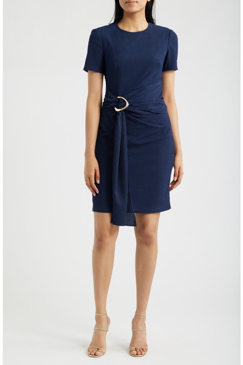 knit dress with tie Tiana Tie Front Knitted Dress-Merida Red