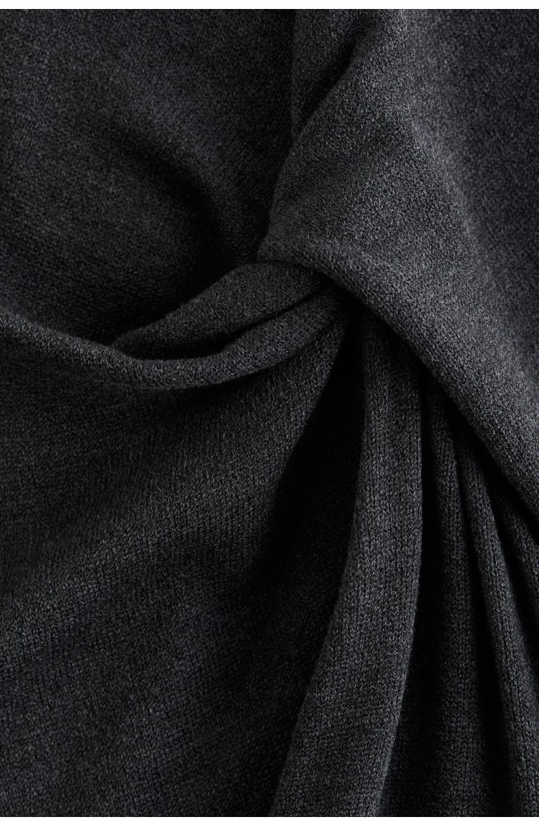 H&M Twist-detail Vest Top, Alternate, color, Dark Gray Melange