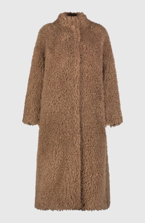 Lyla Grant Fur-free Cashmere Goat (faux Fur) Coat In Brown