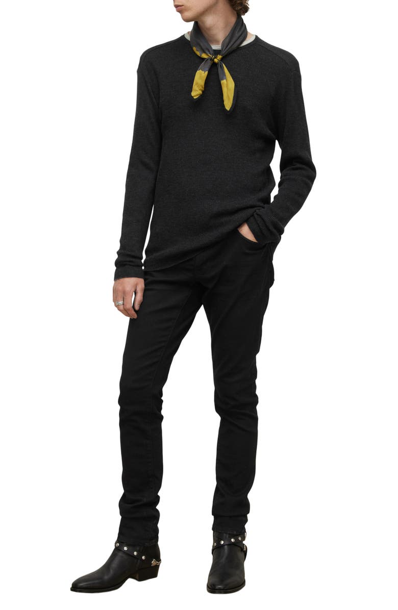 John Varvatos Astoria Merino Wool & Silk Crewneck Sweater, Alternate, color, 