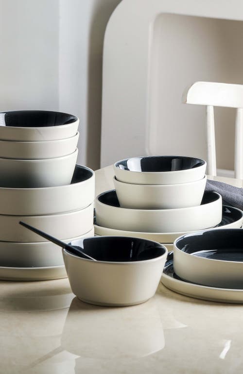 Stone Lain Elica Stoneware 12-piece Dinnerware Set In White
