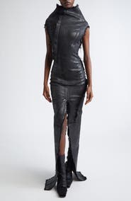 Rick Owens Concordians Etna Megacrust Denim Dress