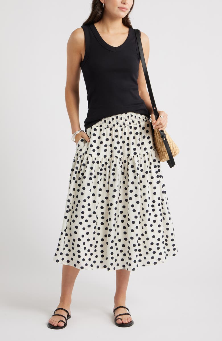 Caslon<sup>®</sup> V-Neck Rib Cotton Tank, Alternate, color, Black