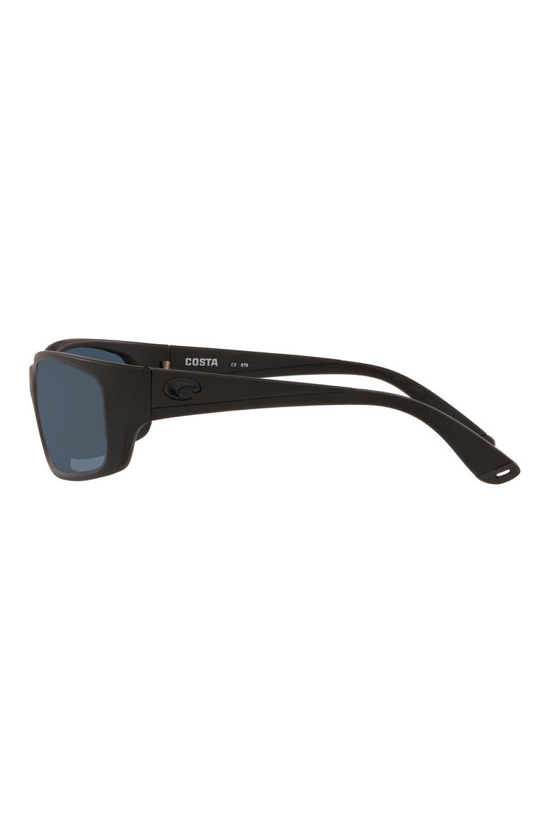 62mm Polarized Wraparound Sunglasses, Alternate, color, BLACK