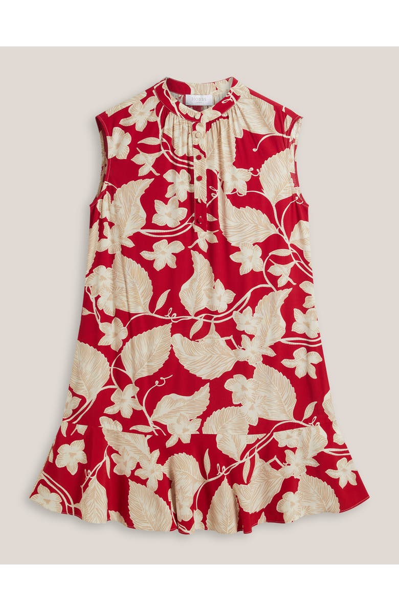 HOBBS LONDON Kesta Tunic Dress, Alternate, color, Redcream