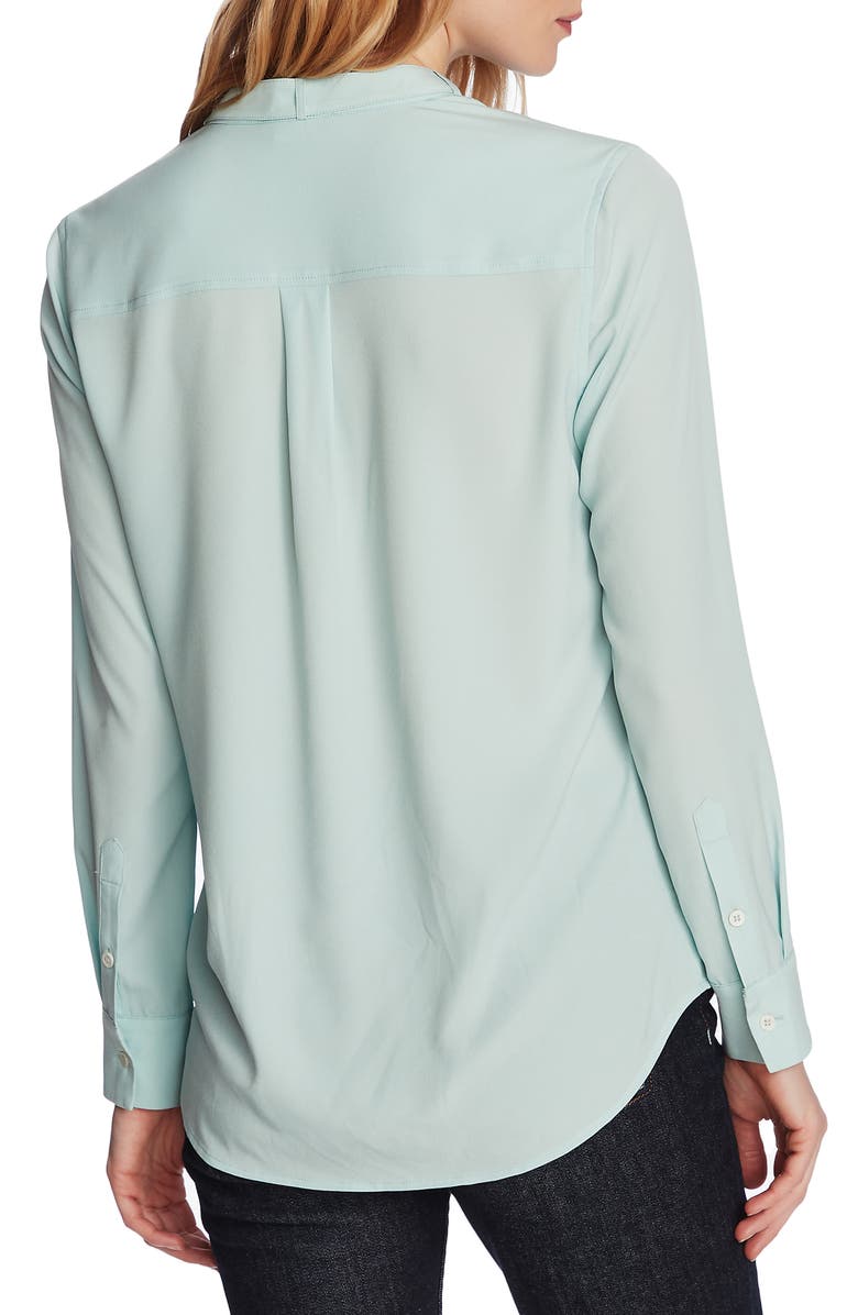 Court & Rowe Button Band Collar Long Sleeve Shirt, Alternate, color,