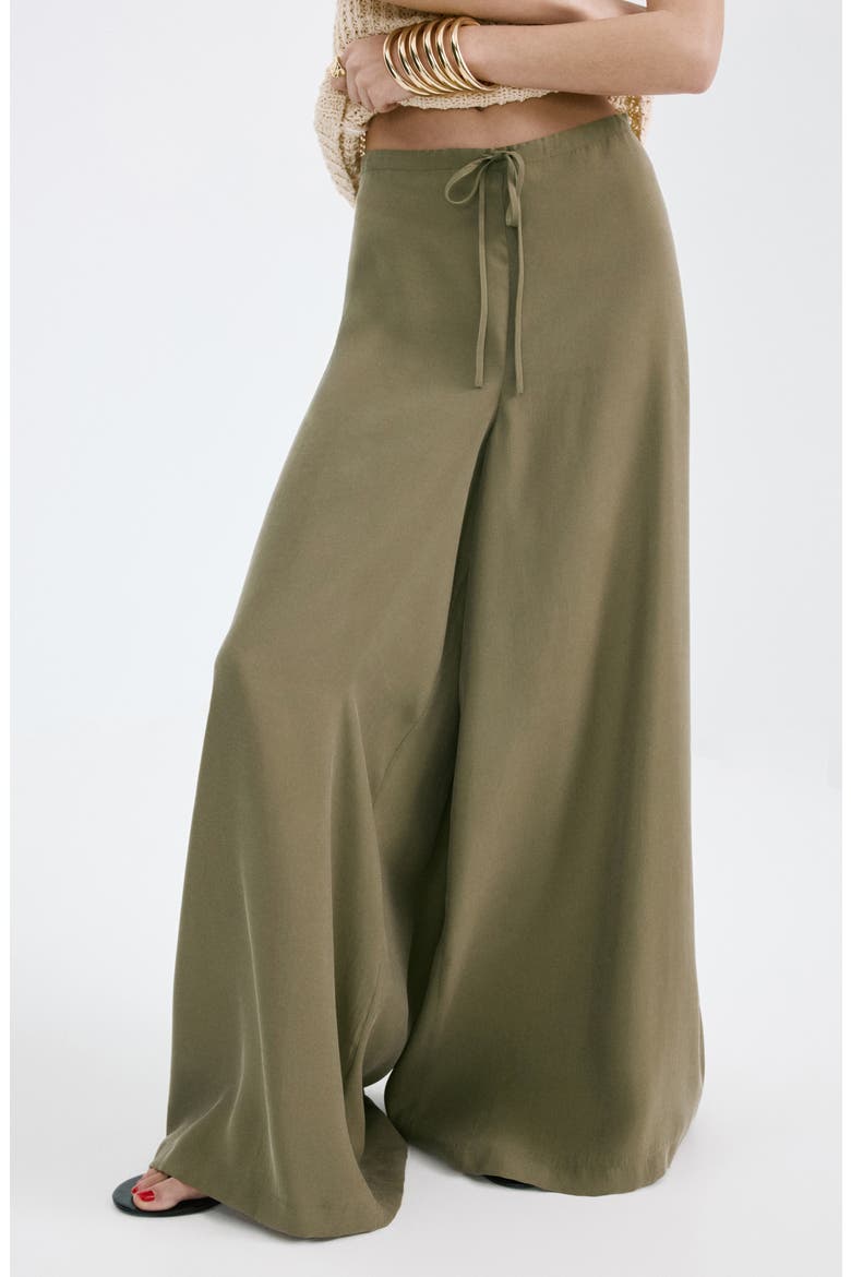High Waist Wide Leg Pants, Main, color, KHAKI GREEN