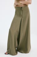 MANGO High Waist Wide Leg Pants