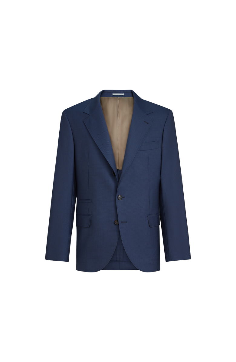 Brunello Cucinelli Houndstooth blazer, Alternate, color, Navy Blue