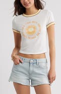 BP. Ringer Crop Graphic Baby Tee