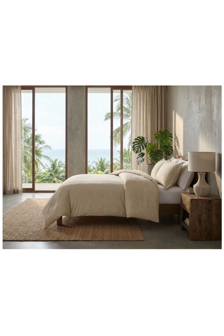 San Andreas Textured Cotton Duvet Set, Alternate, color, NATURAL BEIGE