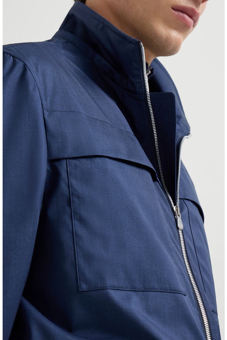 Safari jacket with detachable hood, Alternate, color, Blue