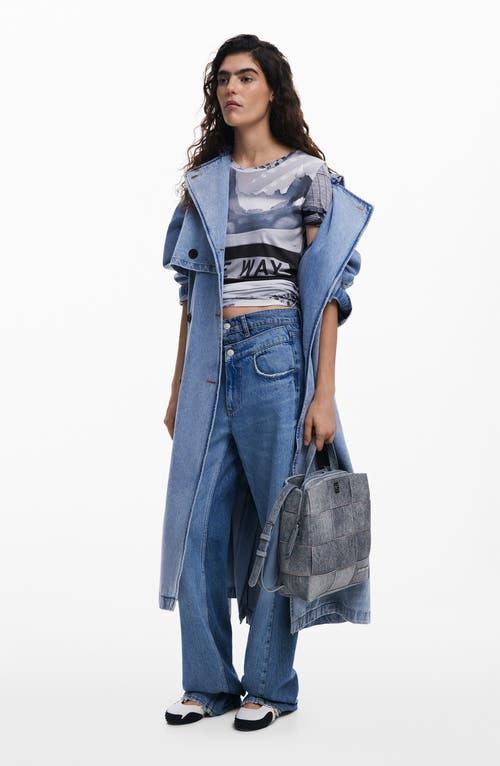 Desigual Medium Braided Denim-effect Backpack