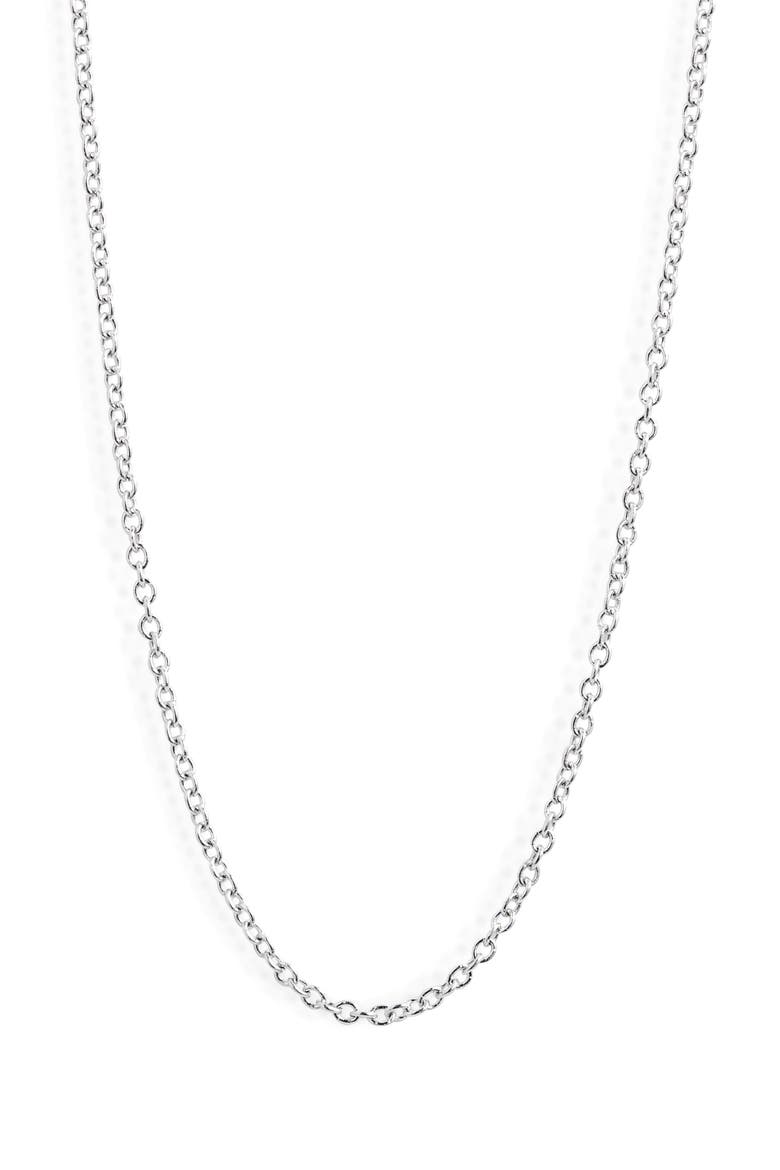 Cable Chain Necklace, Main, color, SILVER
