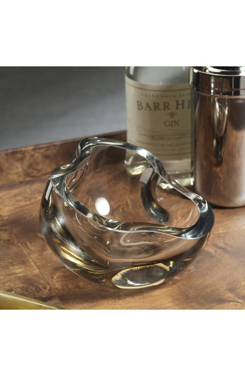 Zodax Viento Wave Glass Bowl In Brown