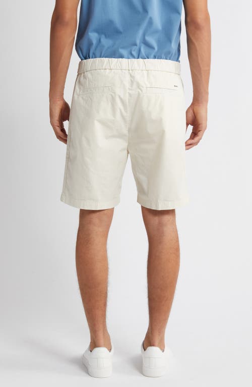 Hugo Boss Boss Kenosh Stretch Cotton Shorts In Open White