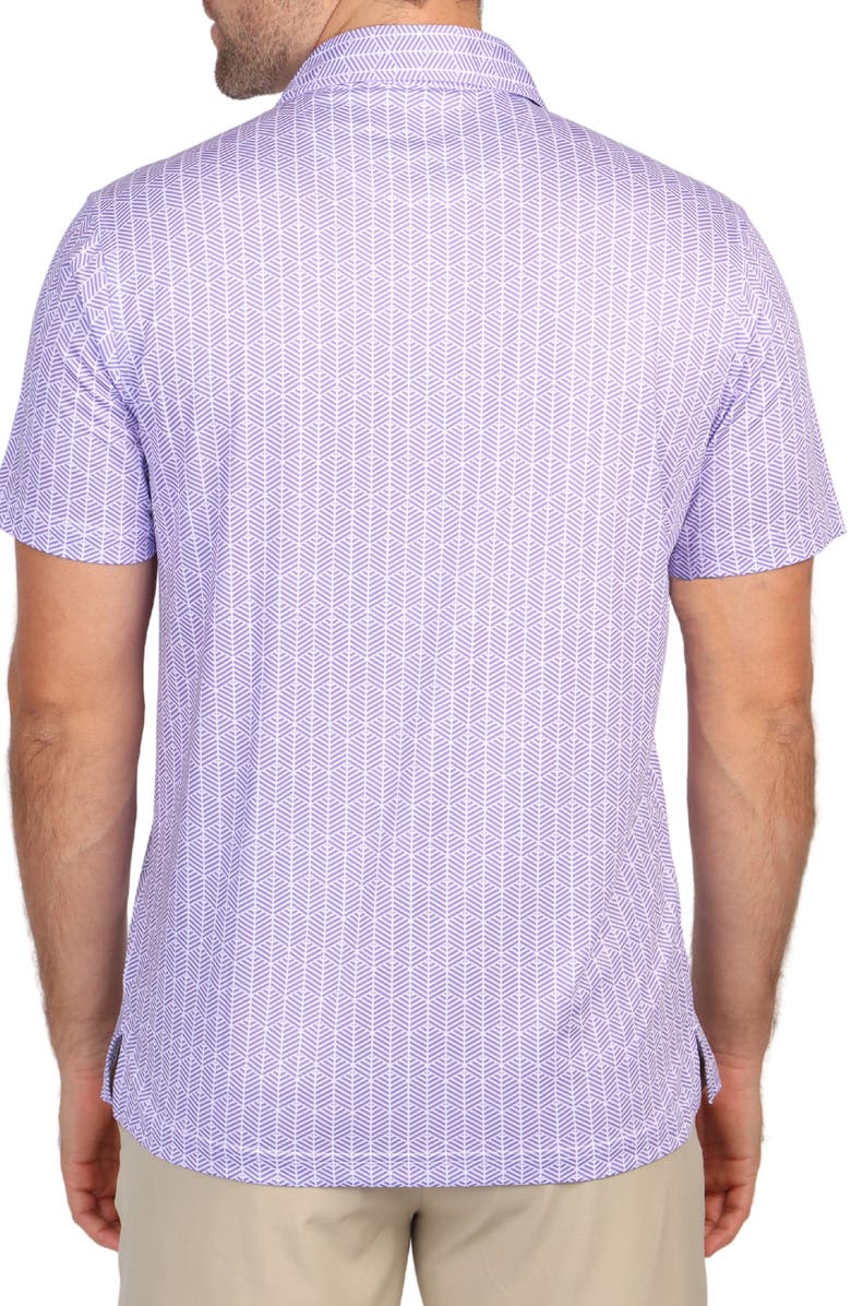 TailorByrd Geo Print Performance Polo, Alternate, color, Purple