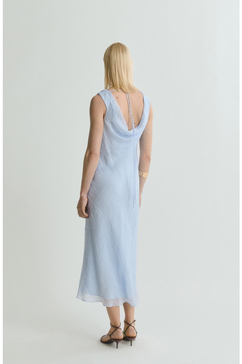 Cowl Neck Sleeveless Dress, Alternate, color, SKY BLUE