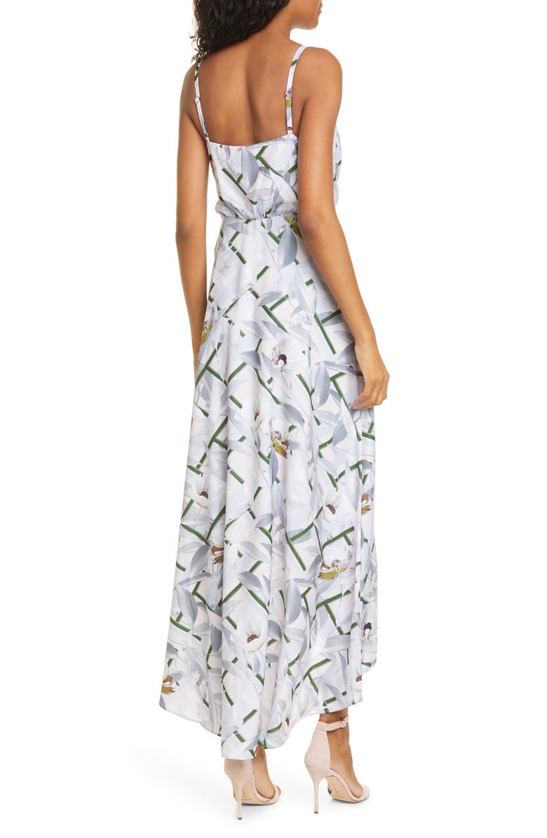 Ted Baker London Olevya Everglade High/Low Wrap Dress, Alternate, color, 