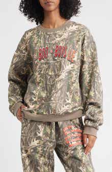 BOYS LIE Kara 1-800-Manhunt Camo Cotton Blend Sweatshirt
