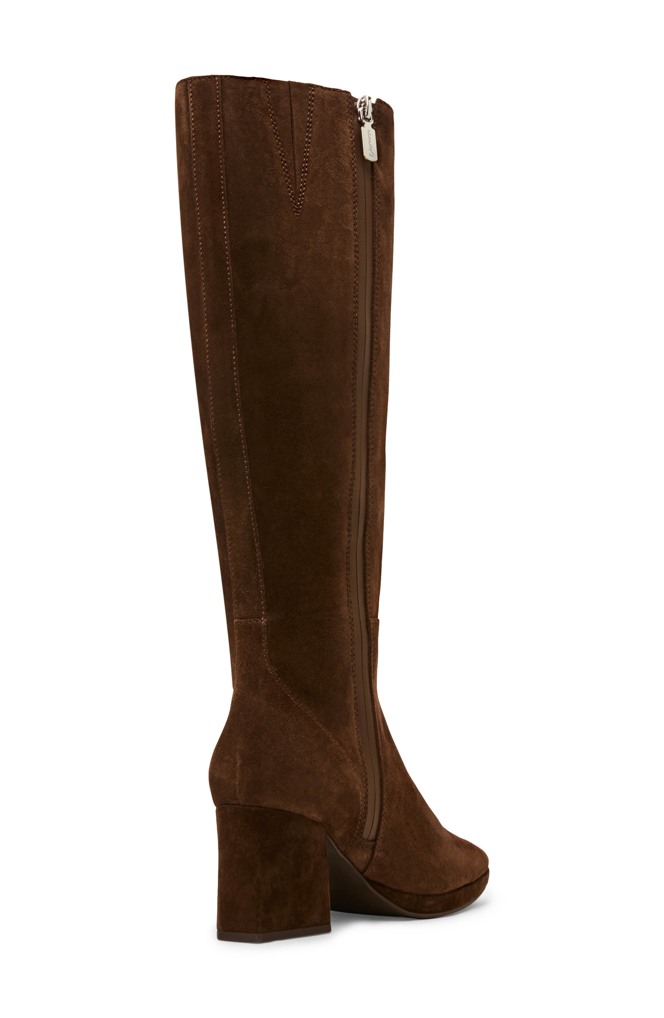Sofie Waterproof Knee High Platform Boot, Alternate, color, CHOCOLATE SUEDE