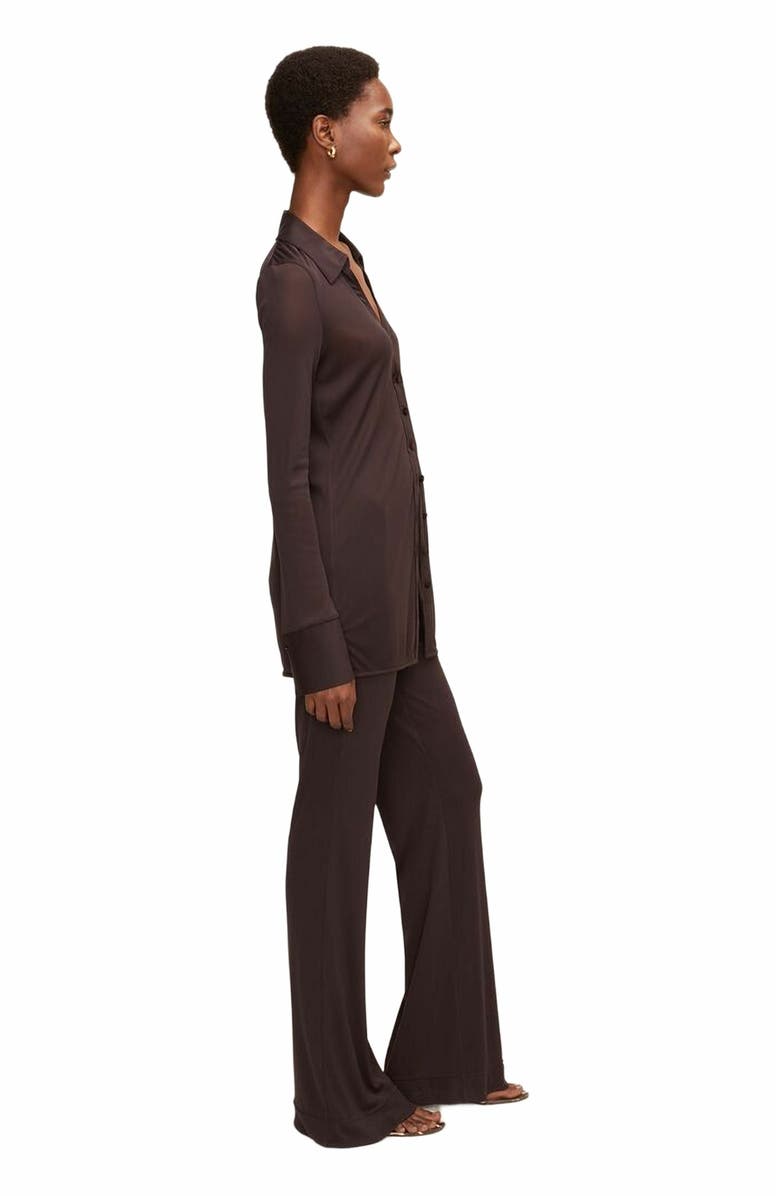 Rebecca Taylor Mesh Pull-On Pant, Alternate, color, Walnut