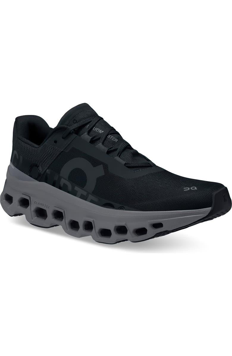 On Cloudmonster Running Shoe, Main, color, Black/ Magnet