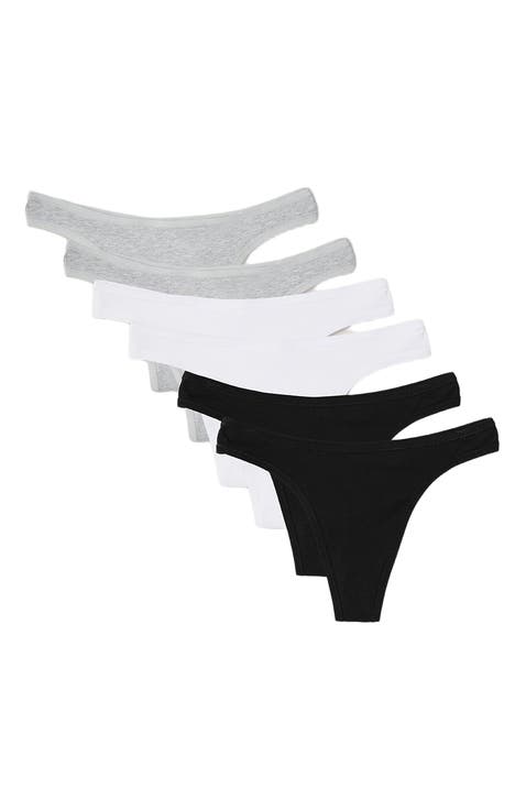 Organic Cotton Everyday Mid Rise Thong 6-Pack