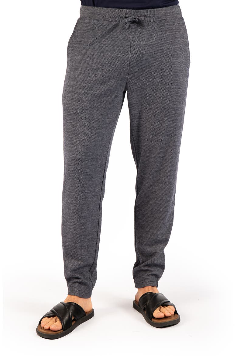 Brushed Melange Open Bottom Sweatpants, Main, color, NAVY