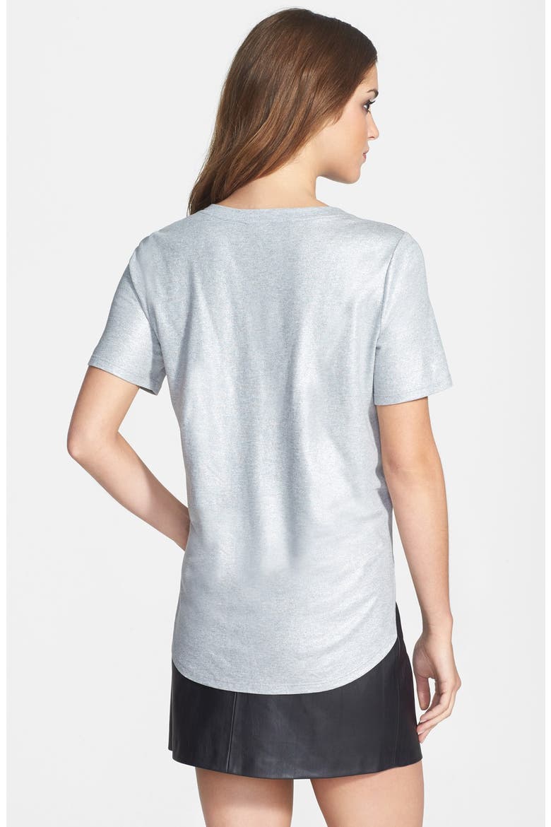 Metallic Jersey Tee, Alternate, color, SILVER FOIL