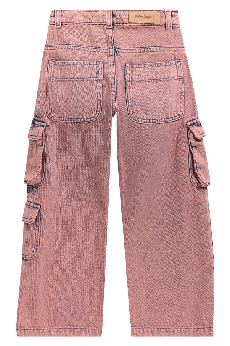 Logo Overdye Cargo Denim Pants, Alternate, color, ANTIQUE ROSE BLUE