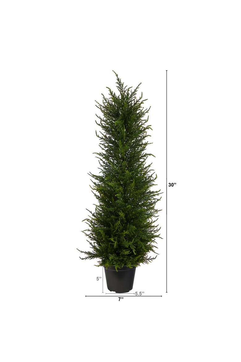 2.5-ft Cypress Artificial Tree UV Resistant, Alternate, color, Green