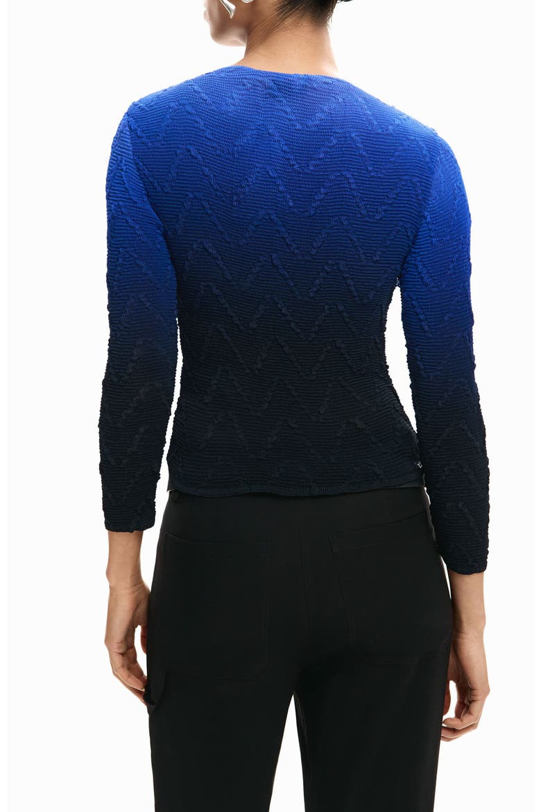 Ombré Texture Knit Top, Alternate, color, KLEIN BLUE