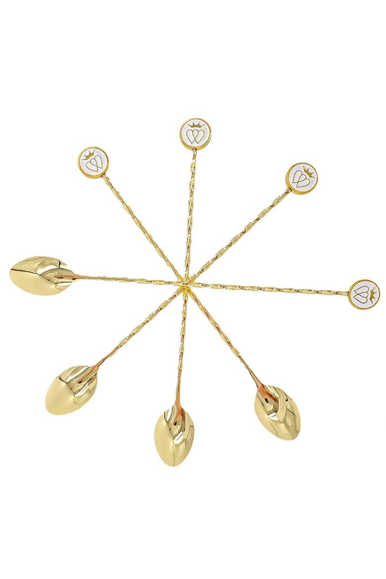French Cocktail Spoons Gift Set, Alternate, color, Gold