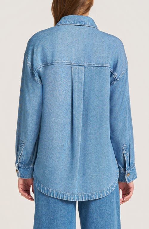 Matty M . Peak View Relaxed Fit Denim Button-up Shirt In Blue