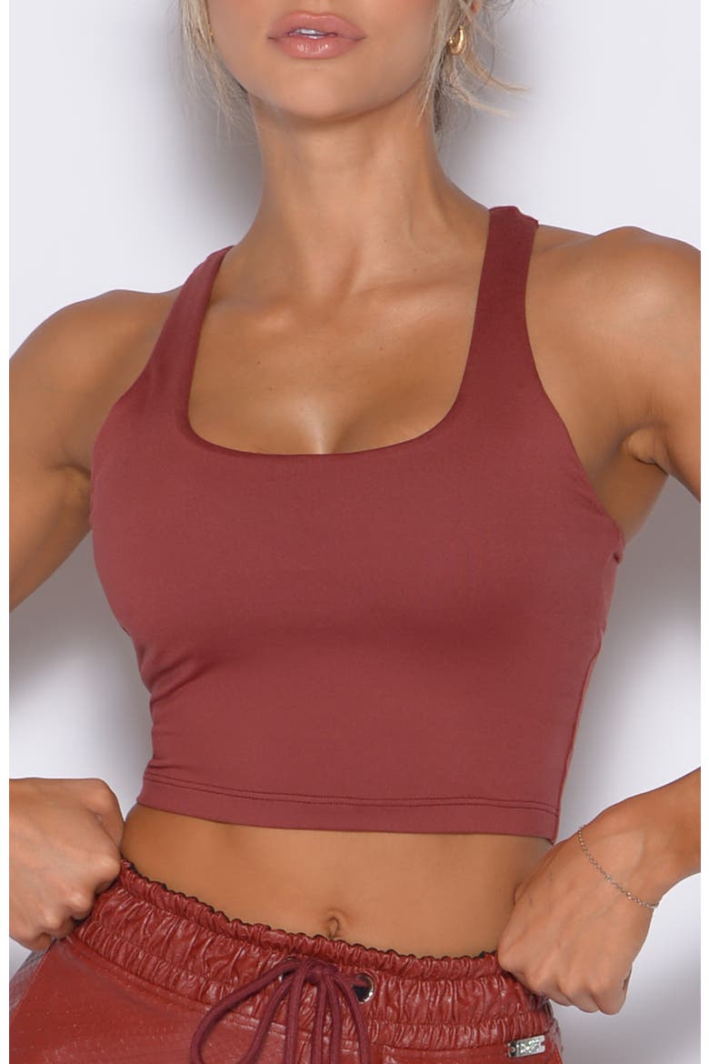 Sugar Tank Bra, Main, color, Brick Red